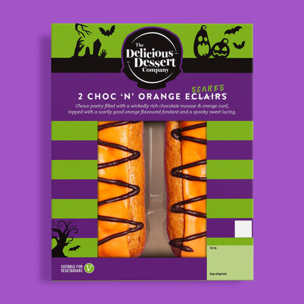 Choc 'N' Orange EScares Halloween Eclairs
