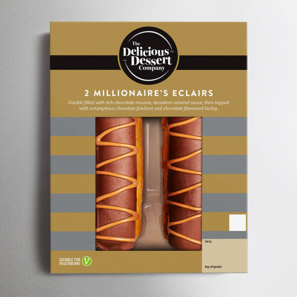 The Delicious Dessert Co Millionaire’s Eclairs