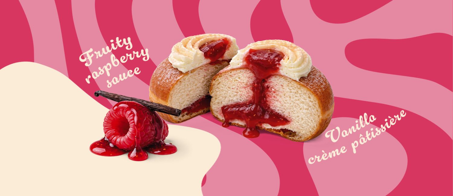 The Delicious Dessert Company Raspberry & vanilla dream doughnuts