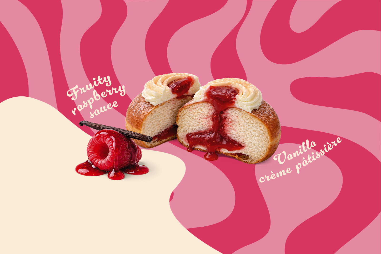 The Delicious Dessert Company Raspberry & vanilla dream doughnuts