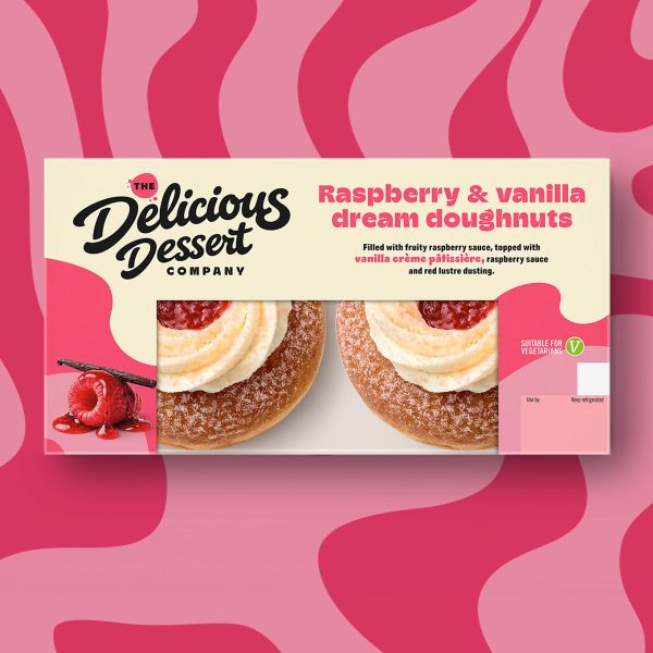 The Delicious Dessert Company Raspberry & vanilla dream doughnuts