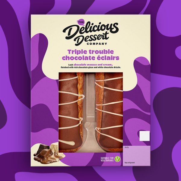 The Delicious Dessert Co Triple trouble chocolate éclairs